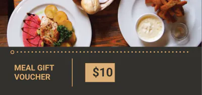 Free Meal Gift Voucher Template to Edit Online