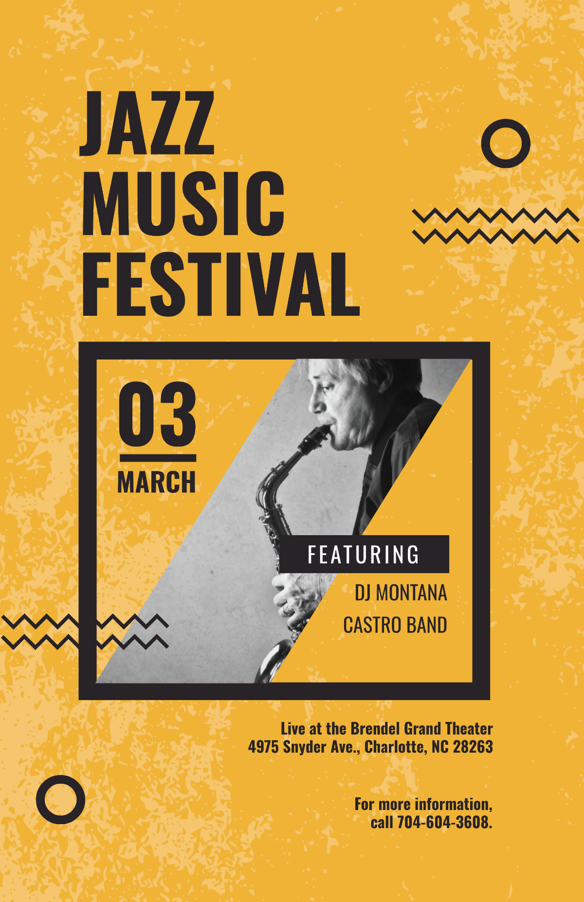 Free Jazz Music Concert Poster Template
