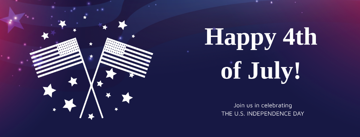 4th of July Facebook Cover Template