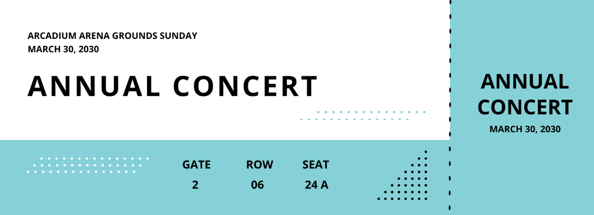 Simple Annual Concert Ticket