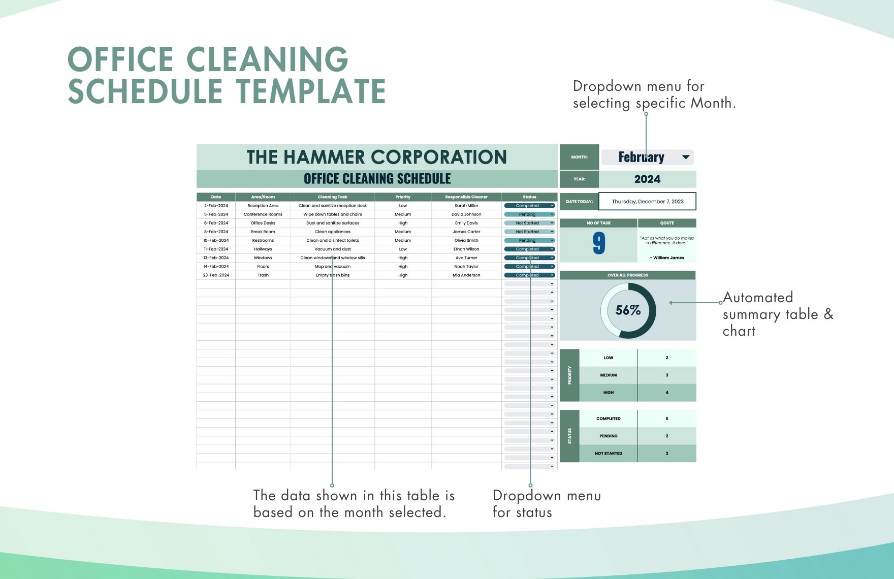 Office Cleaning Schedule