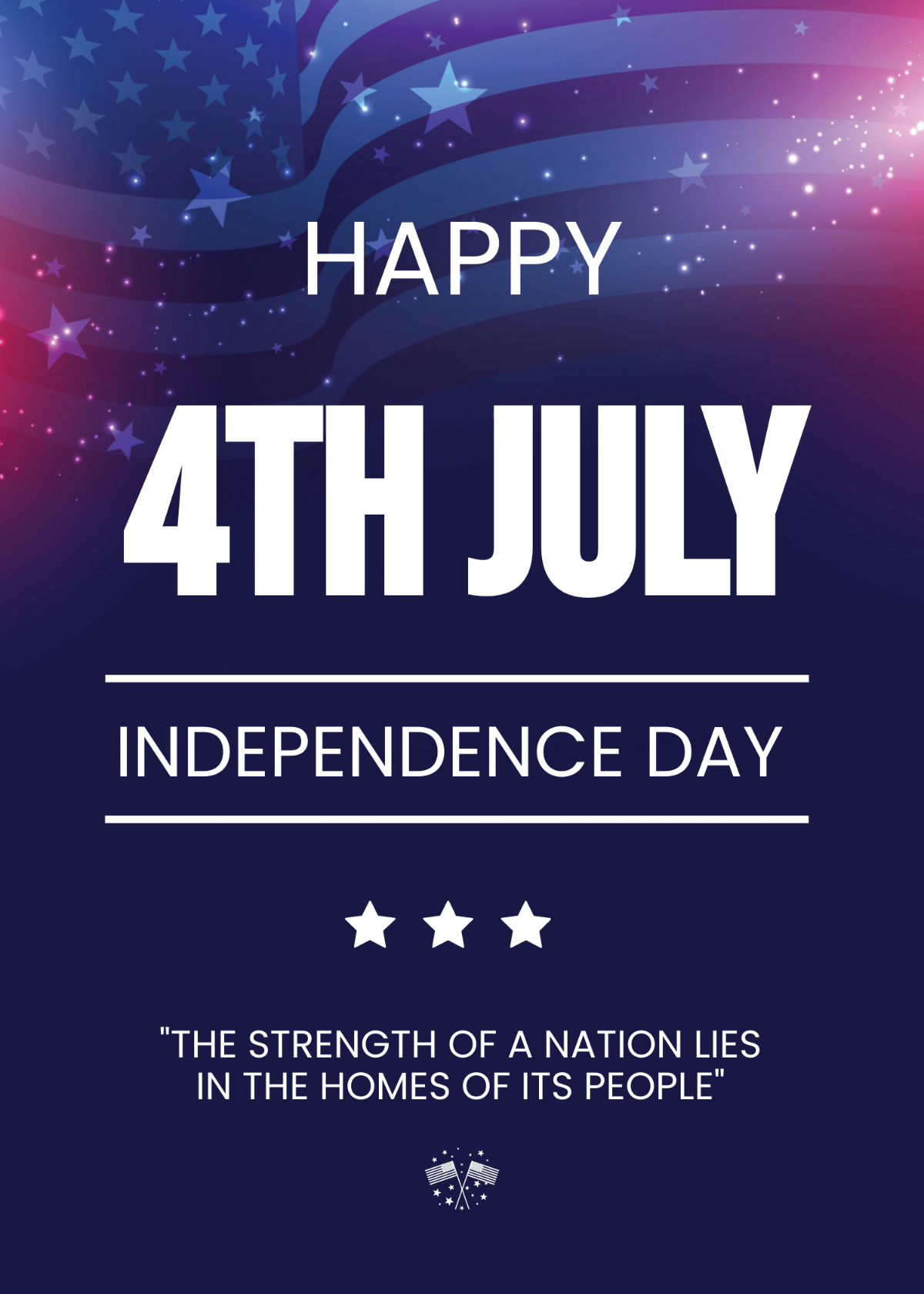 4th of July Greeting Card Template