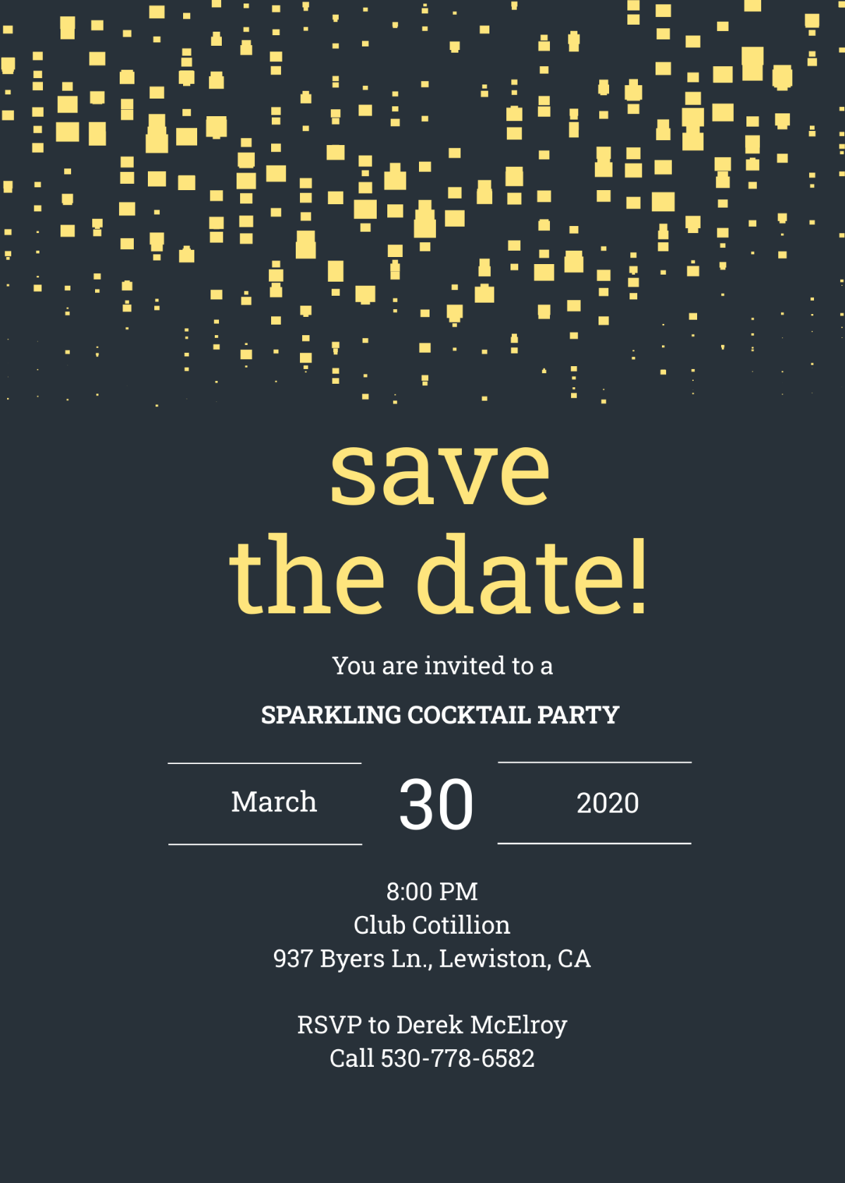 Save the Date Party Invitation Template
