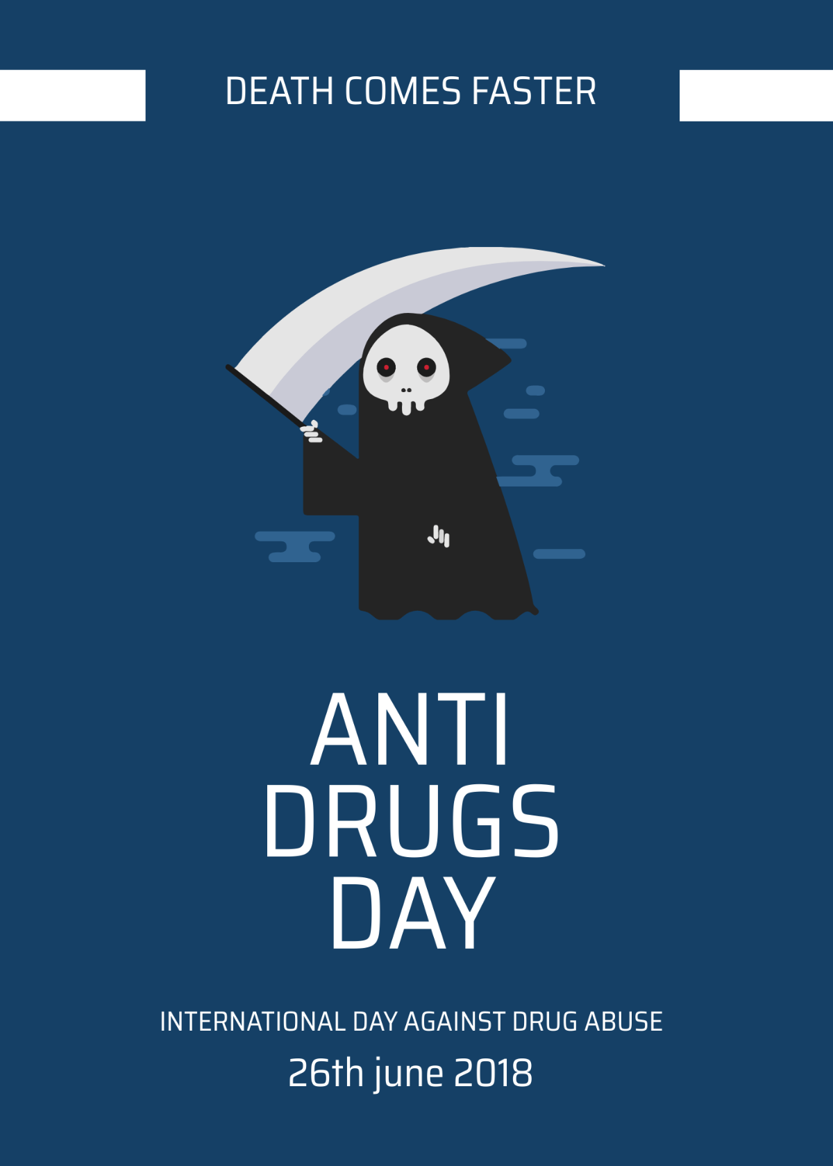Anti Drug Day Card Template