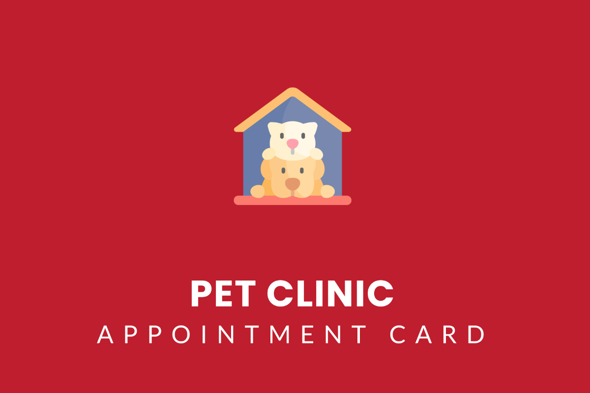 Pet Clinic Appointment Card