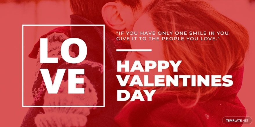 Free valentines day twitter post Template in PSD