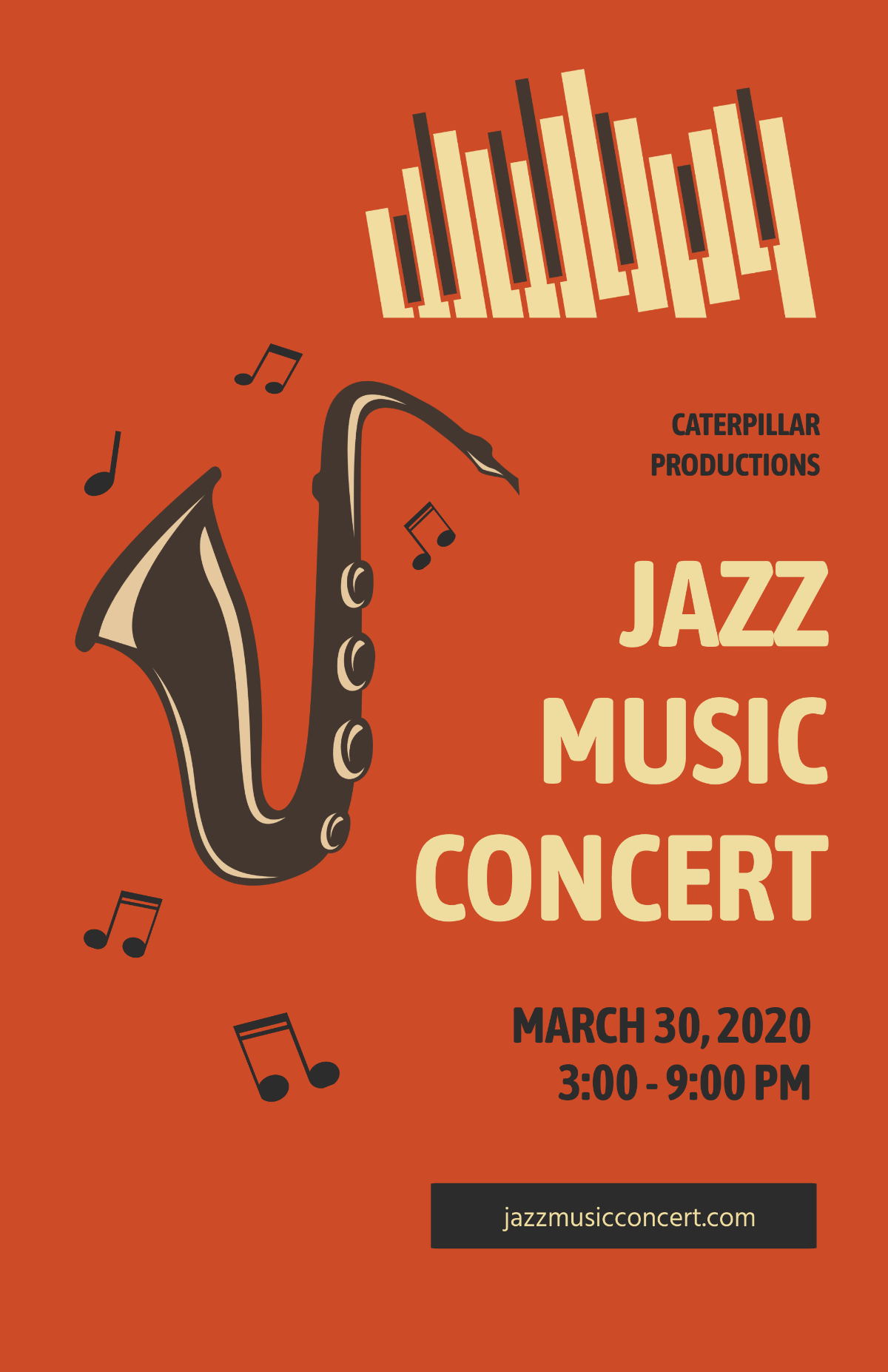 Free Jazz Music Poster Template