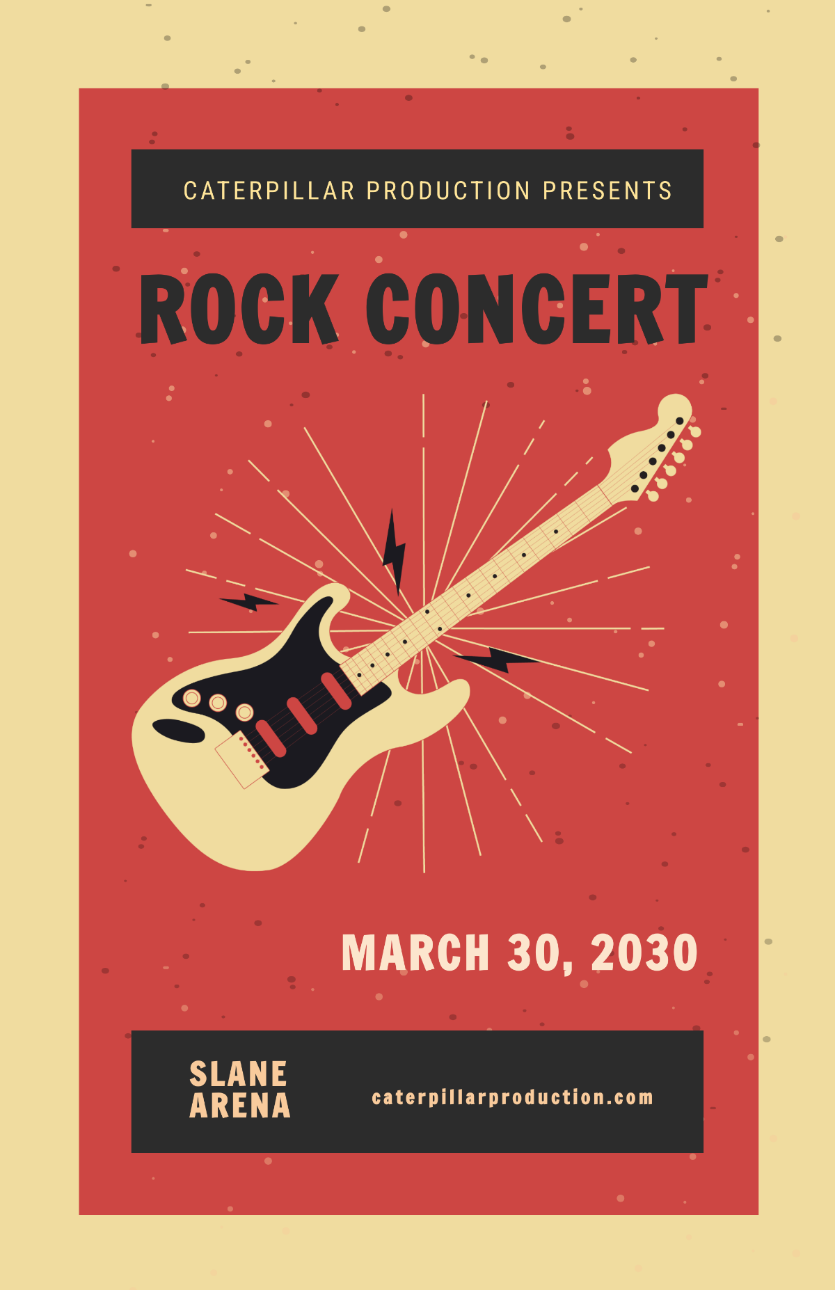 Free Live Rock Concert Poster Template