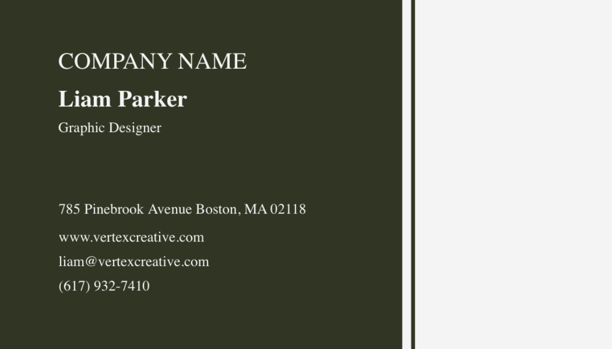 Free Minimal Business Card Template to Edit Online