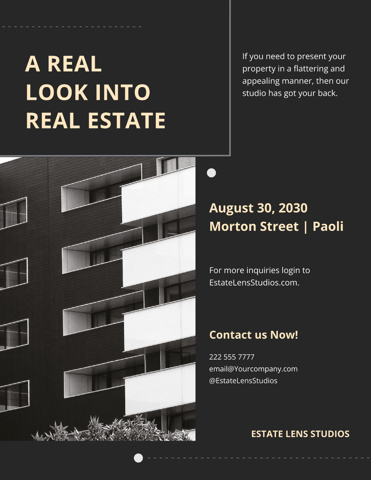 Real Estate Photography Flyer Template