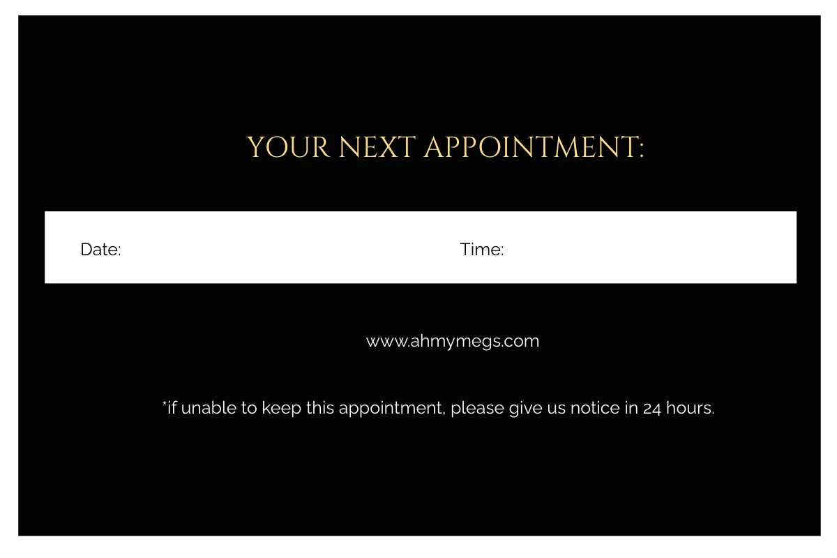 Free Makeup Artist Appointment Card Template to Edit Online