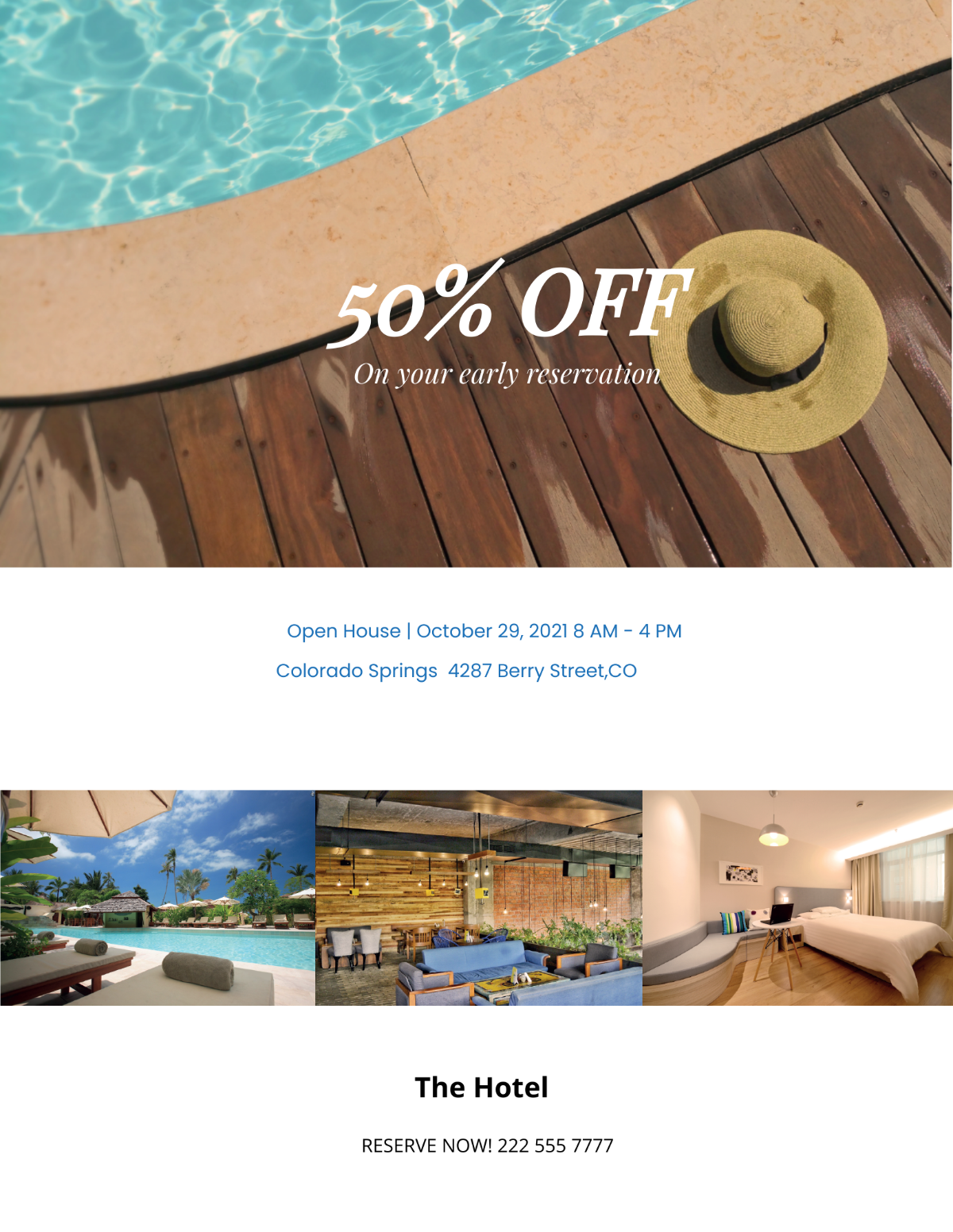 Blank Hotel Promotional Flyer Template - Edit Online & Download