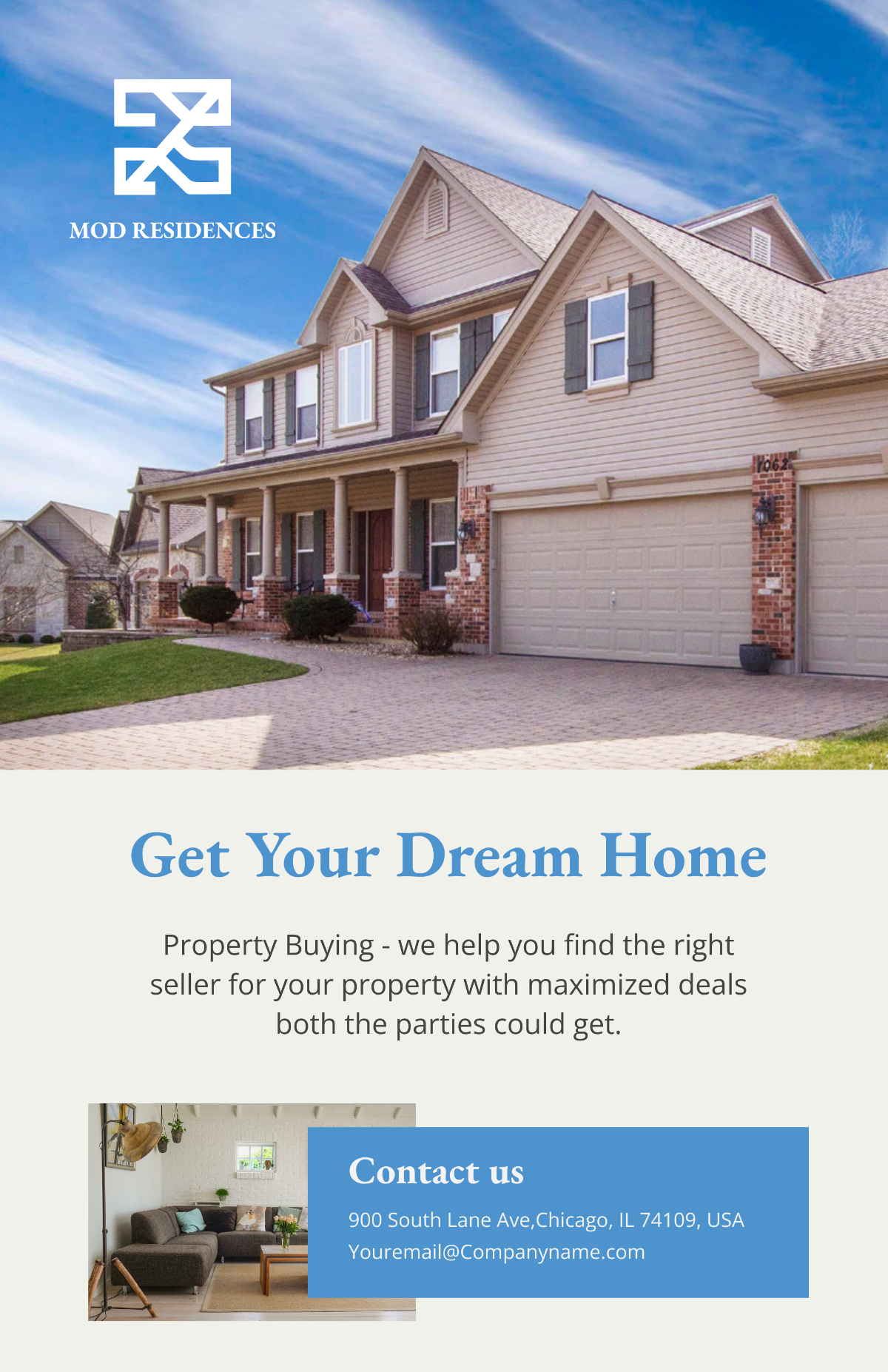 Real Estate Advertising Poster Template