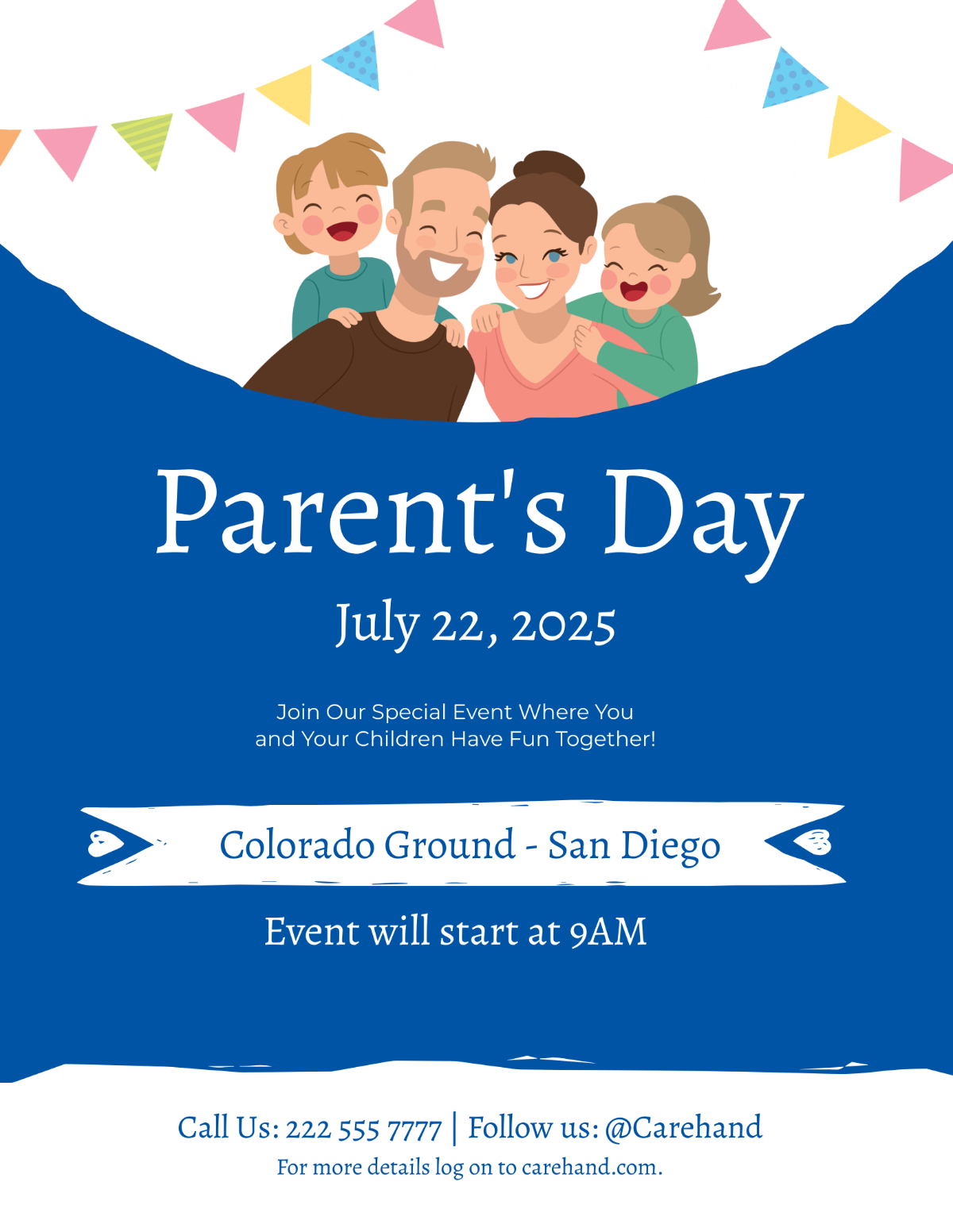 Free Parent's Day Flyer Template