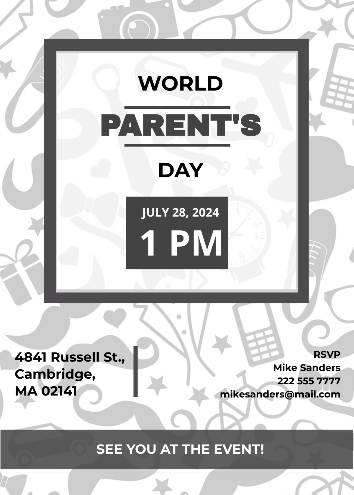 Parent%27s Day Invitation Template - Edit Online & Download