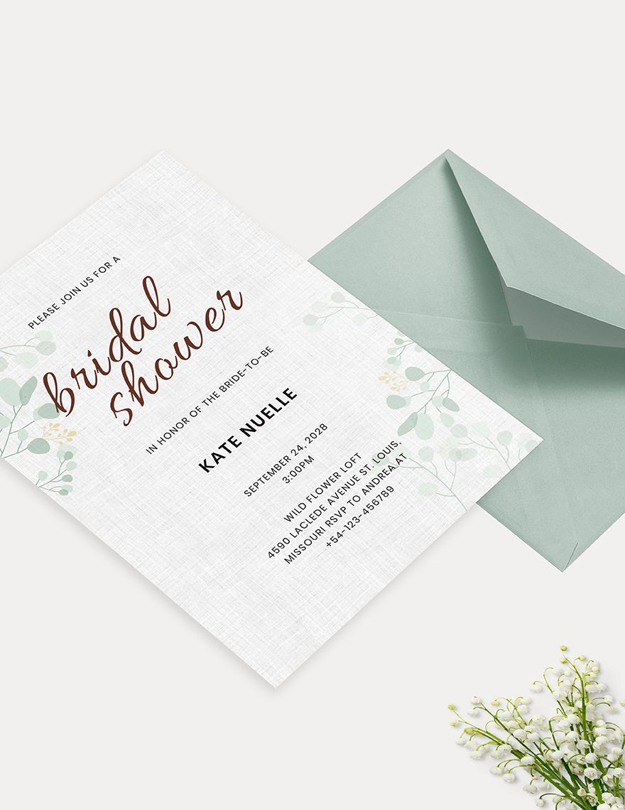 Bridal Shower Party Invitation Template