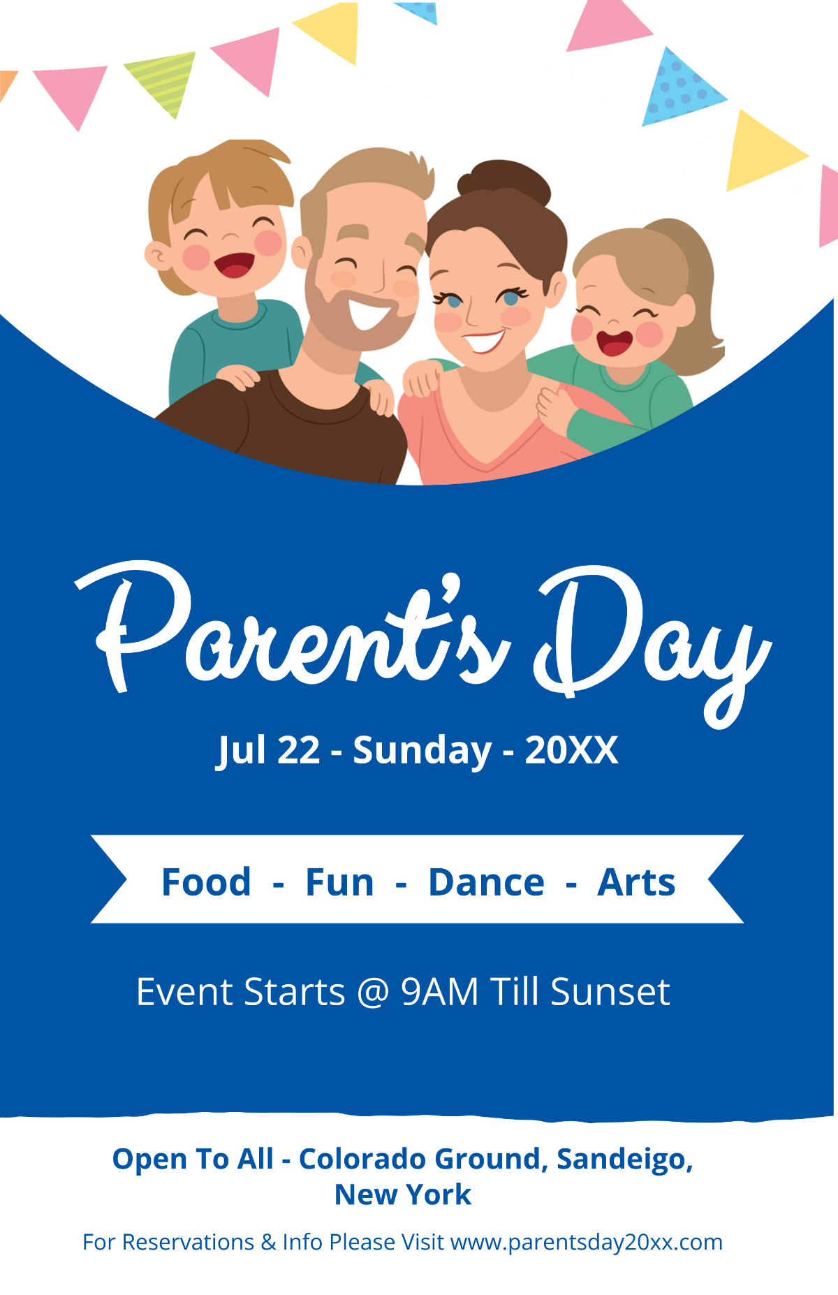 Free Parent's Day Poster Template