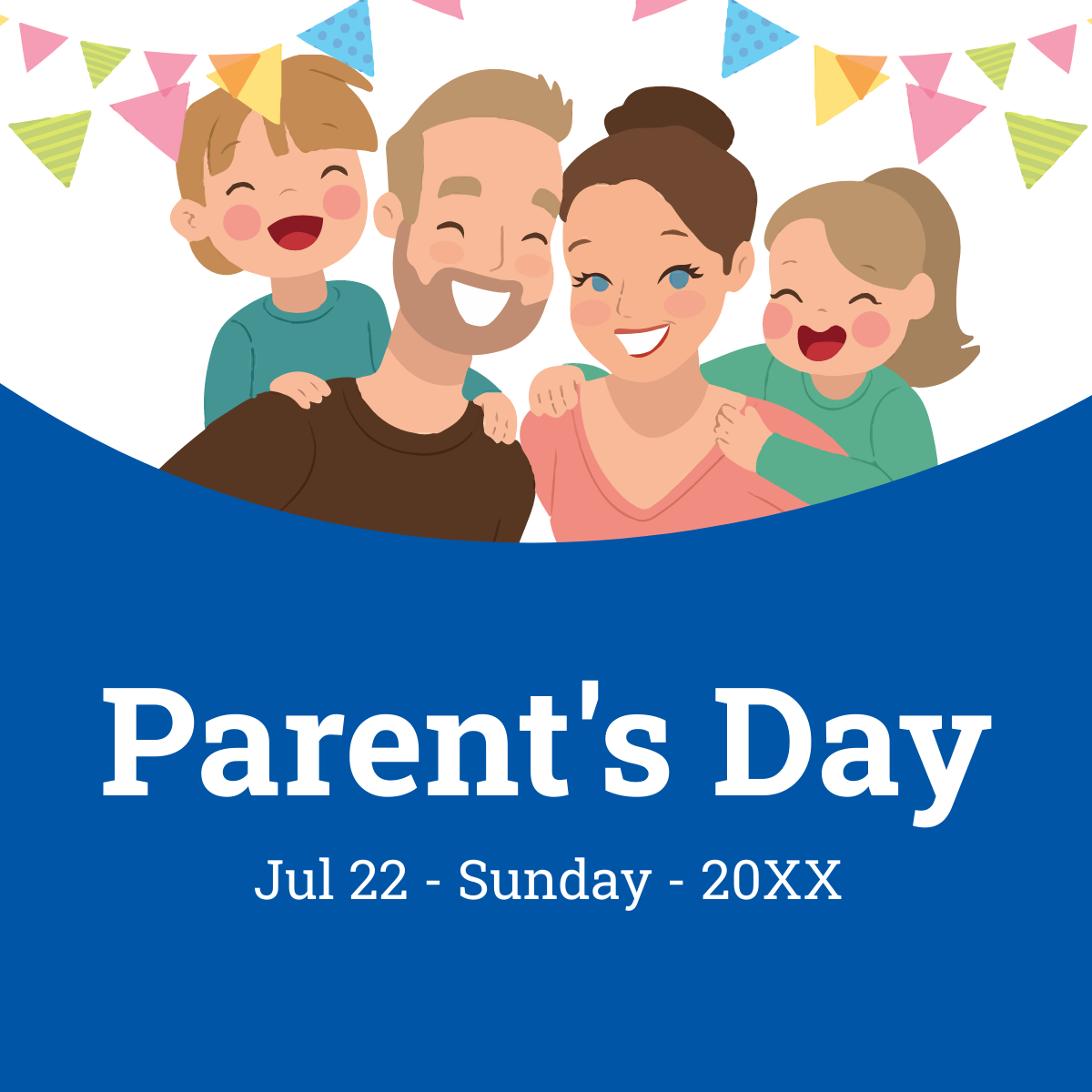 Free Parent's Day Twitter Profile Photo Template