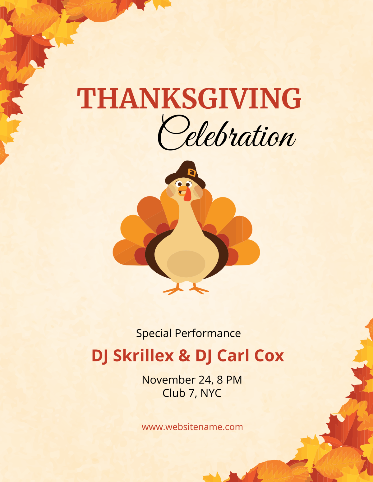 DJ Thanksgiving Flyer