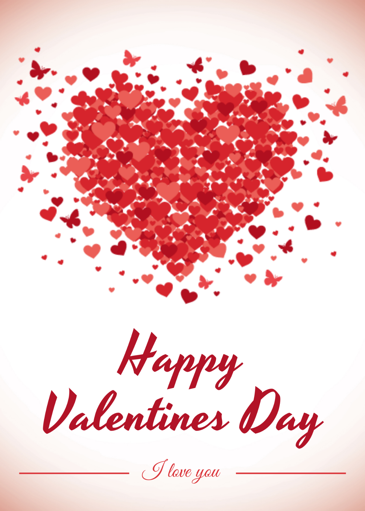 Free Happy Valentine's Day Greeting Card Template