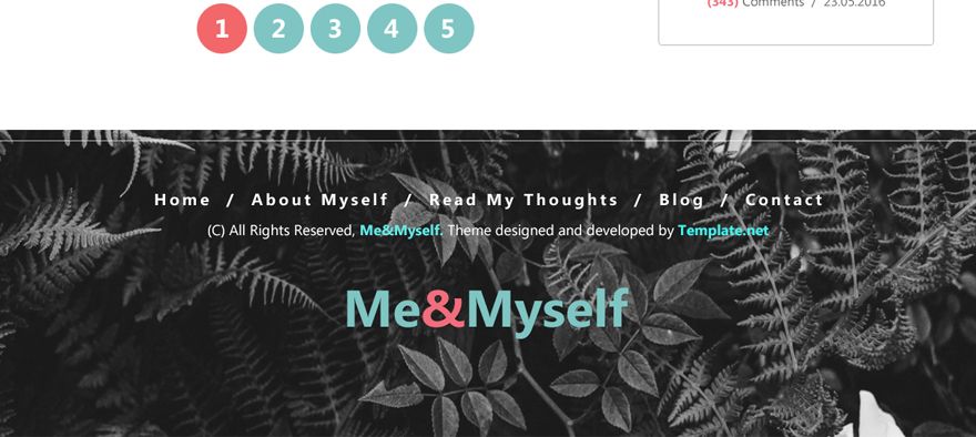 Me & Myself Personal Blog Website Template