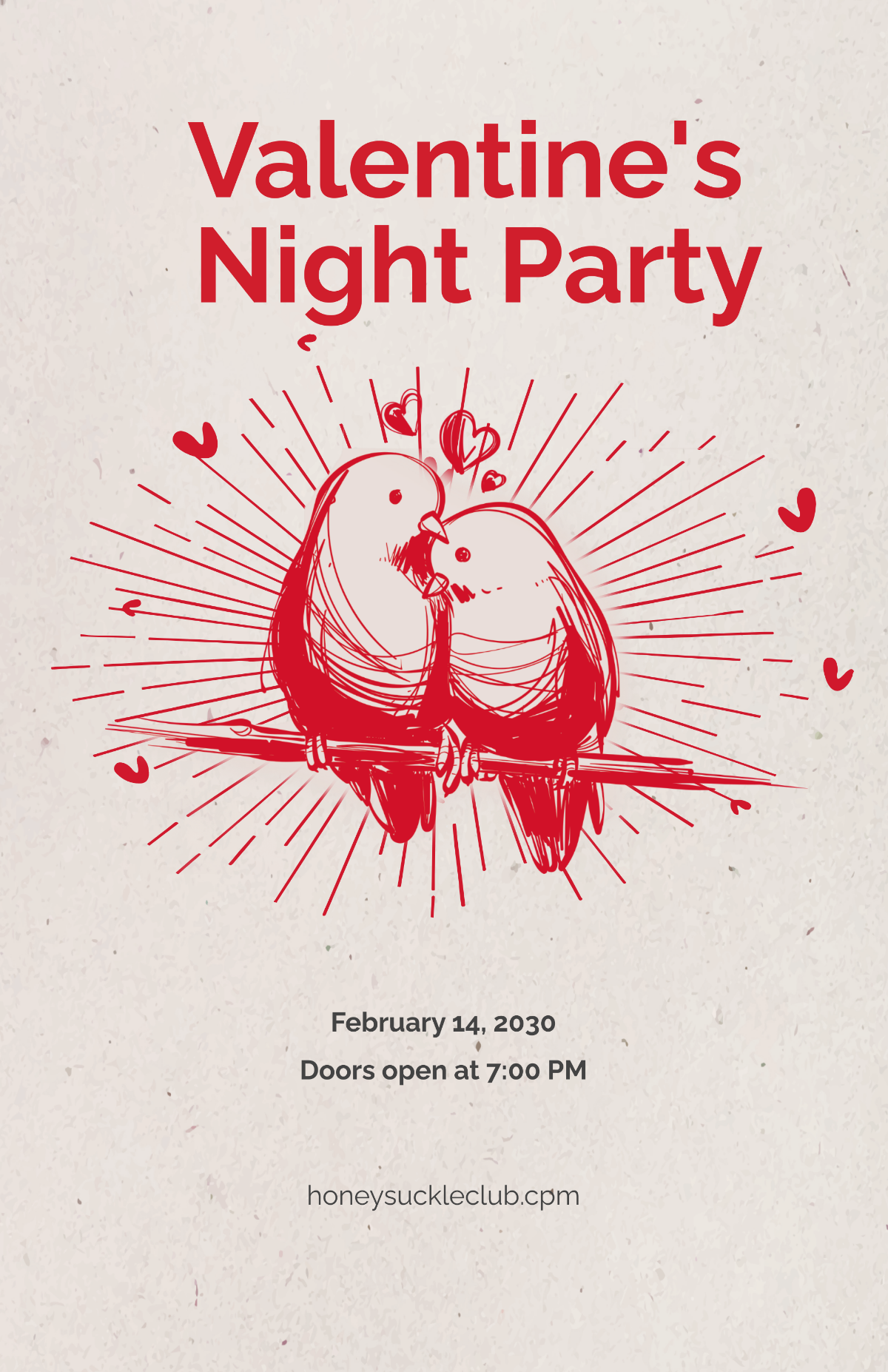 Free Valentine's Day Party Poster Template
