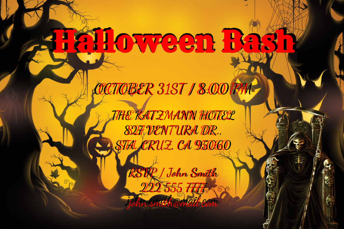 Halloween Bash Printable Invitation Template - Edit Online & Download