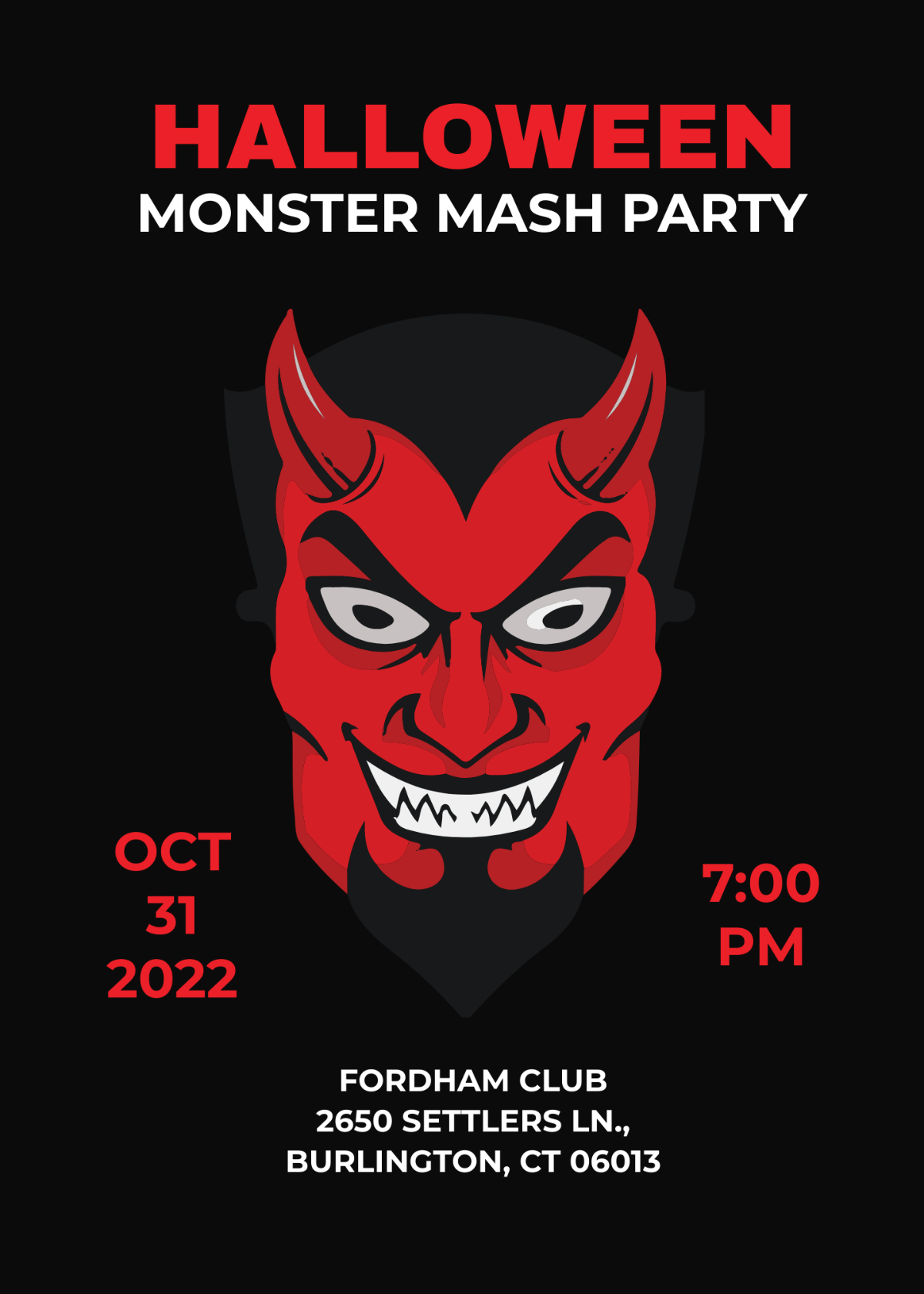 Halloween Monster Mash Party Invitation Template