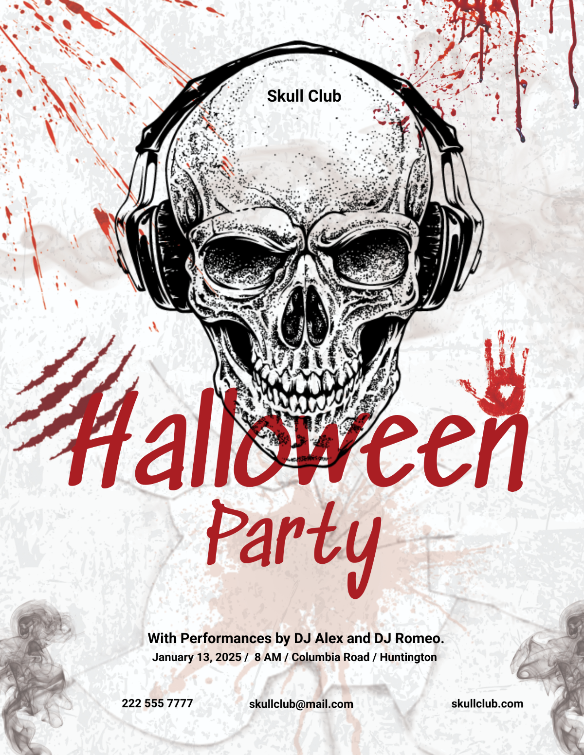 Halloween Skull Flyer