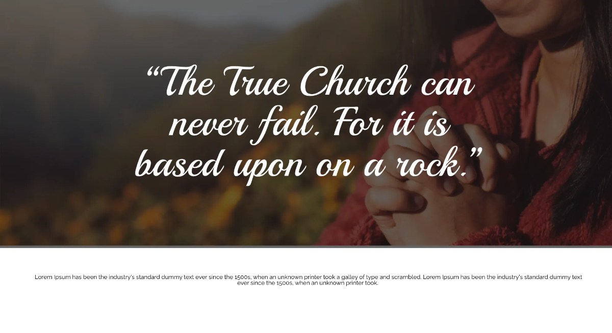 Free Church Conference Powerpoint Presentation Template to Edit Online