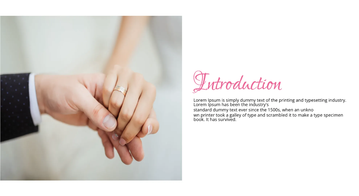 Free Wedding Presentation Template to Edit Online