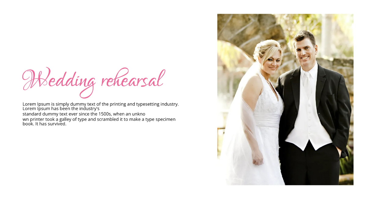 Free Wedding Presentation Template to Edit Online