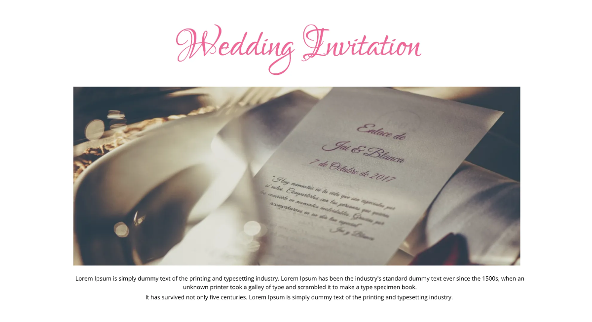 Free Wedding Presentation Template to Edit Online