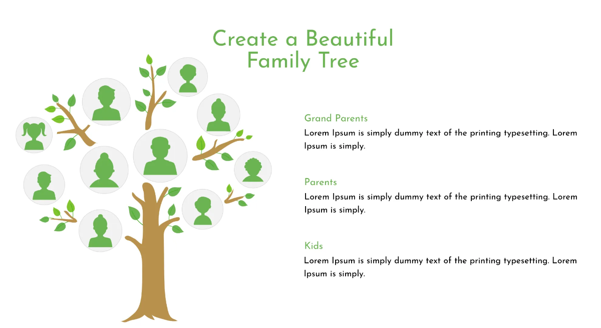 Free Family Tree Powerpoint Presentation Template to Edit Online