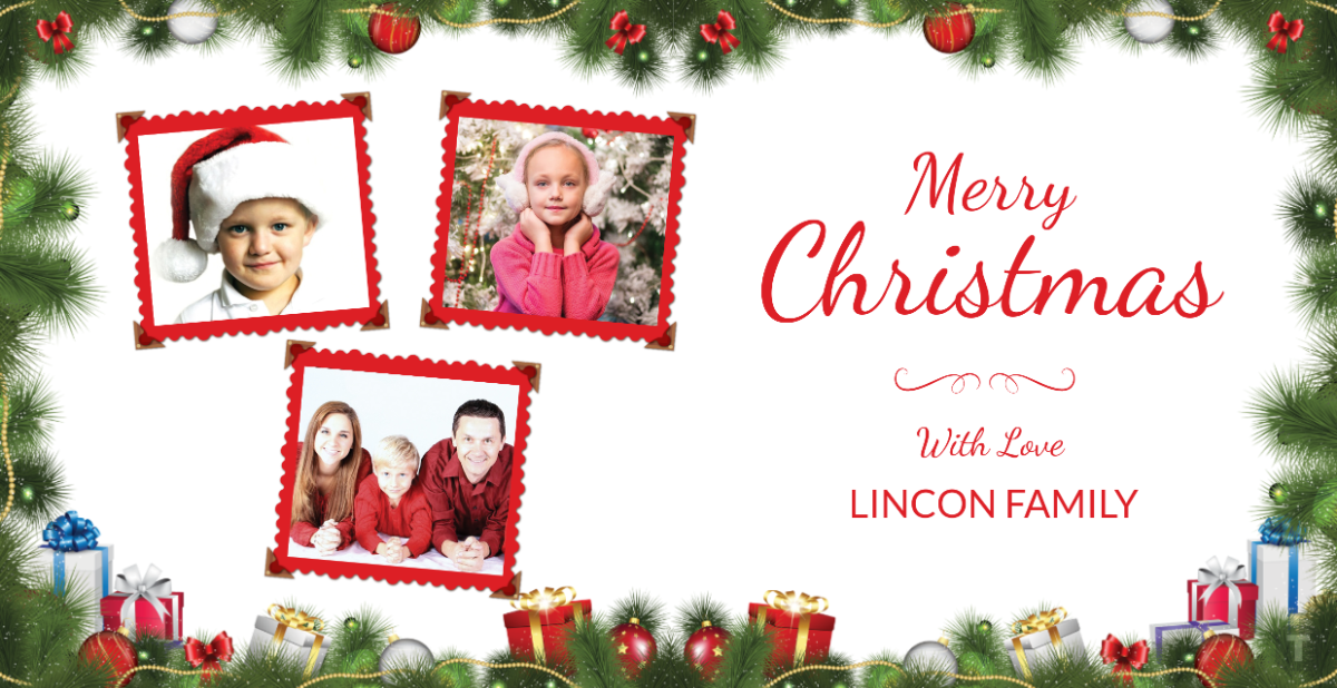 Creative Christmas Photo Card Template