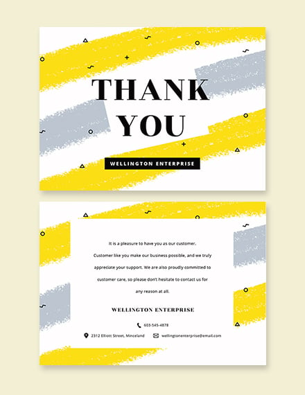 thank you card template for business psd free download