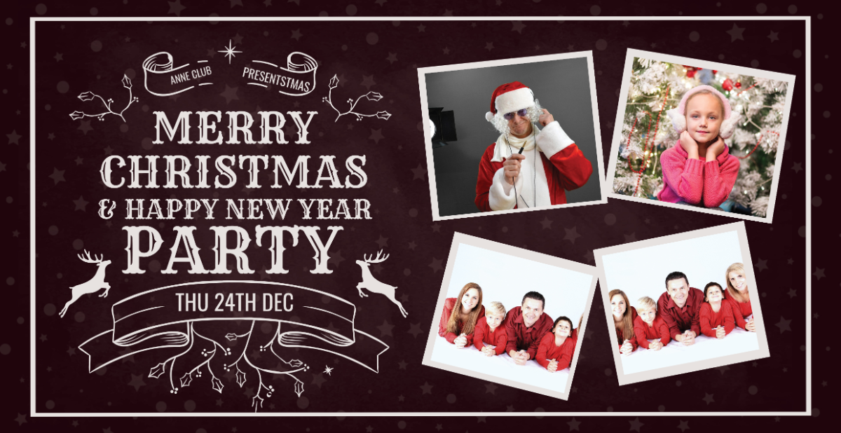 Chalkbaord Christmas Photo Card Template - Edit Online & Download