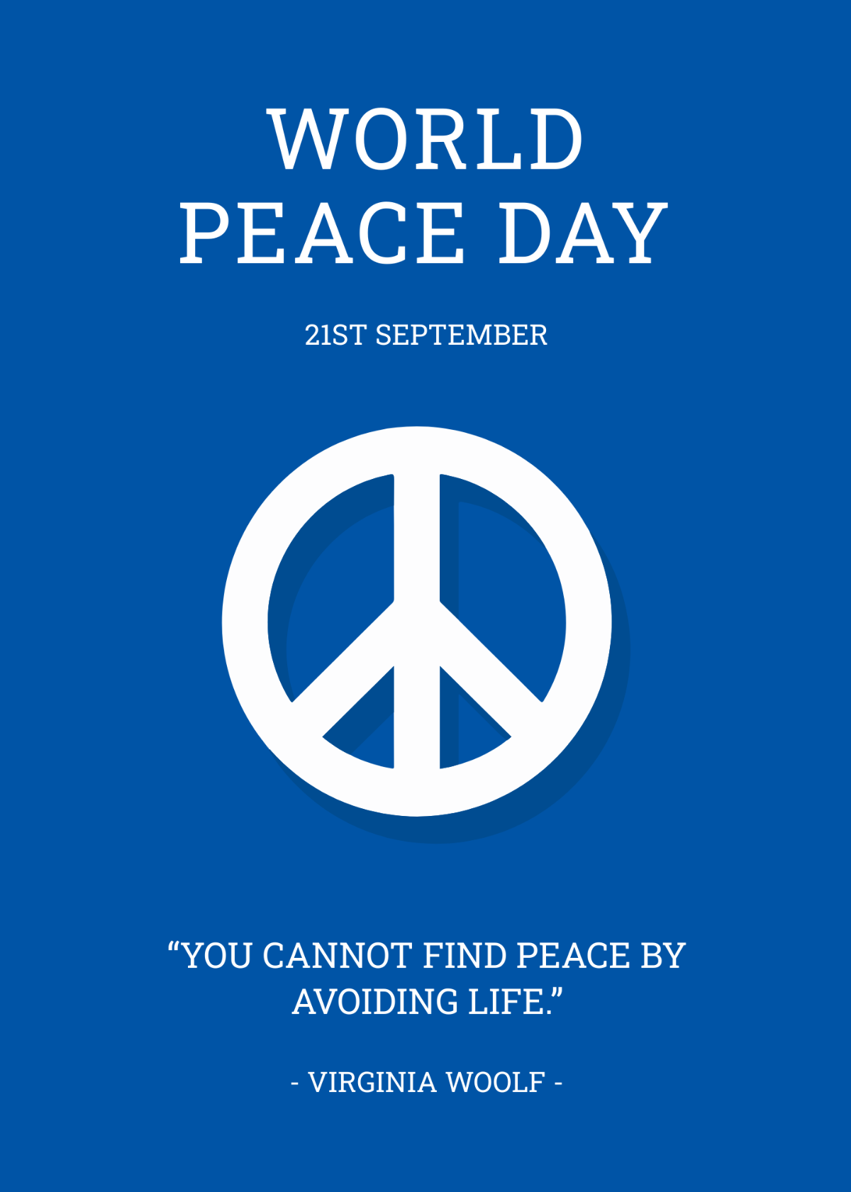 International Peace Day Greeting Card Template