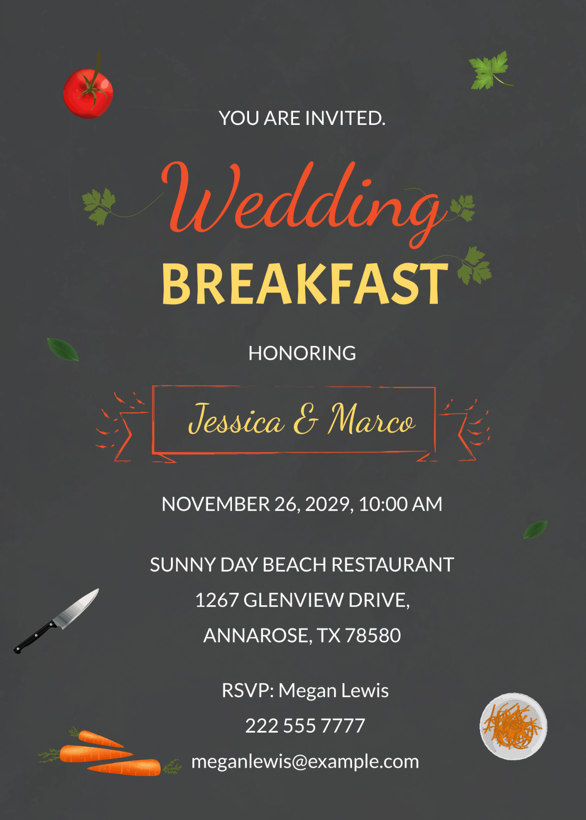 Wedding Breakfast Invitation