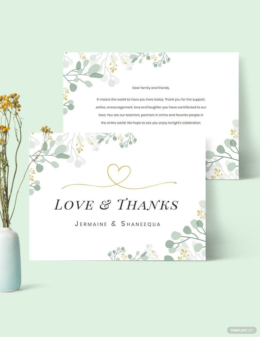 Engagement Party Thank You Card Template