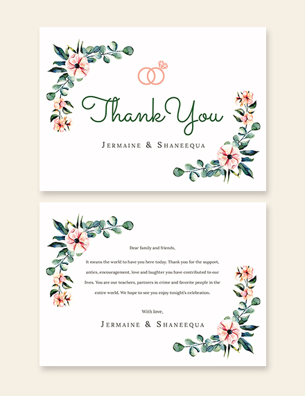 FREE Wedding Thank You Card Template: Download 300+ Cards in PSD ...