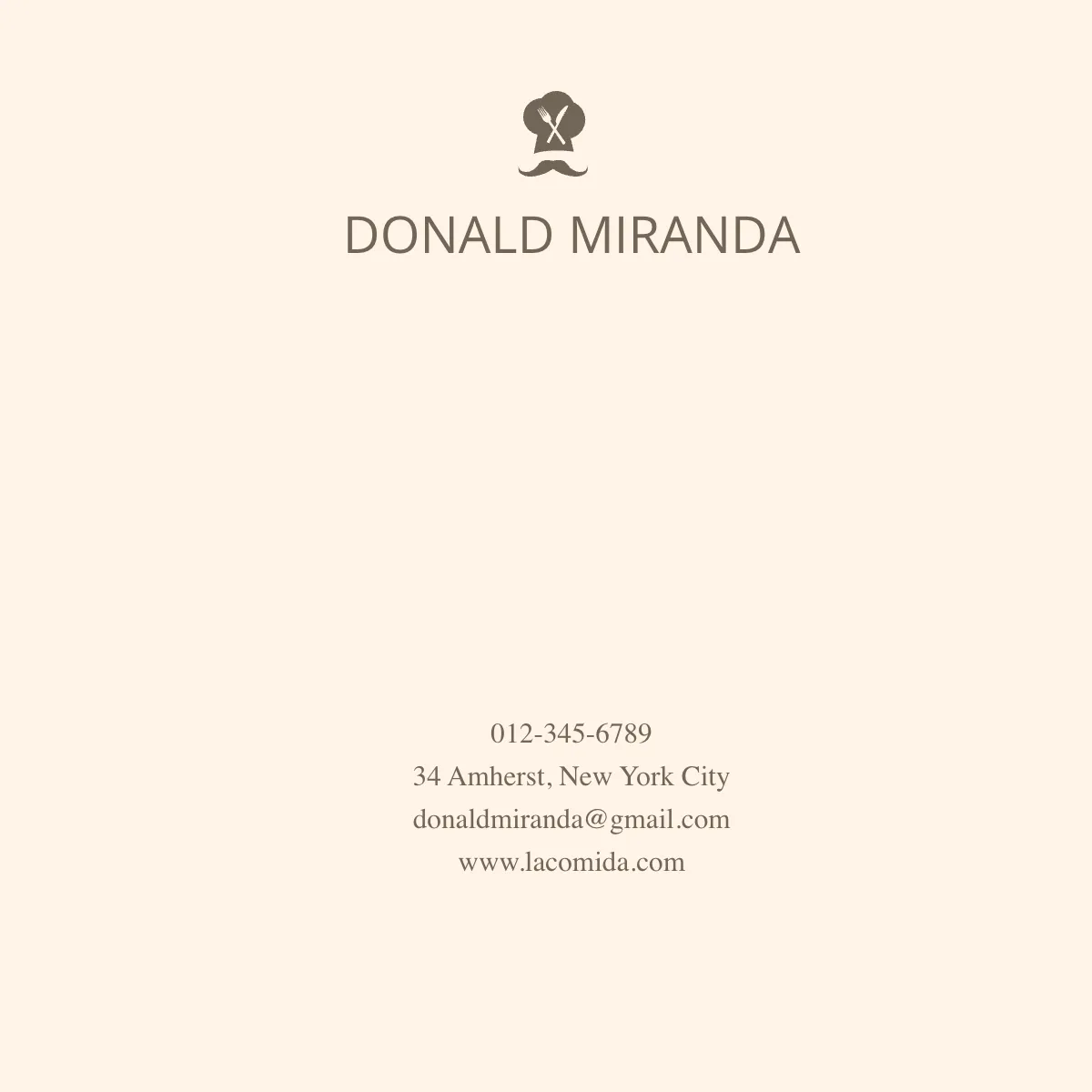 Free Square Business Card Template to Edit Online