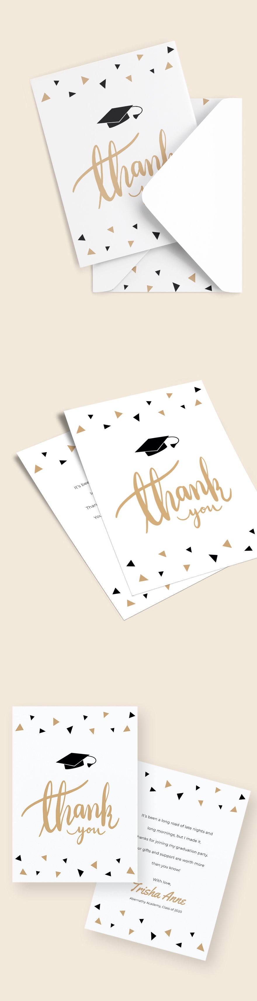 Graduation Party Thank You Card Template