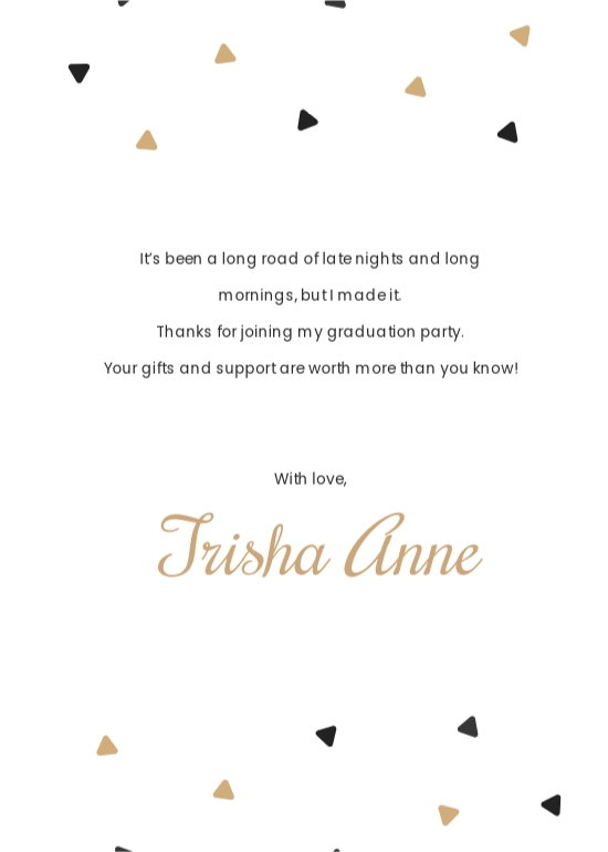 Graduation Party Thank You Card Template Google Docs Illustrator