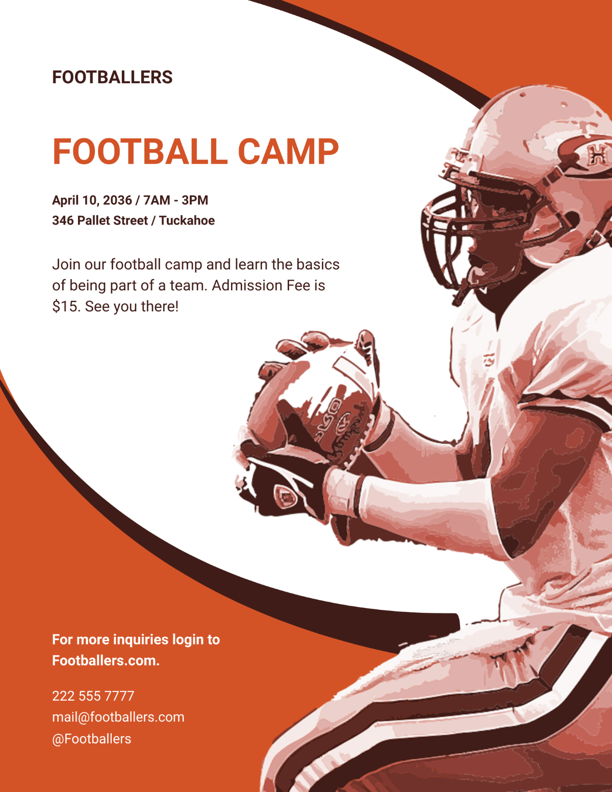 Sample Football Camp Flyer