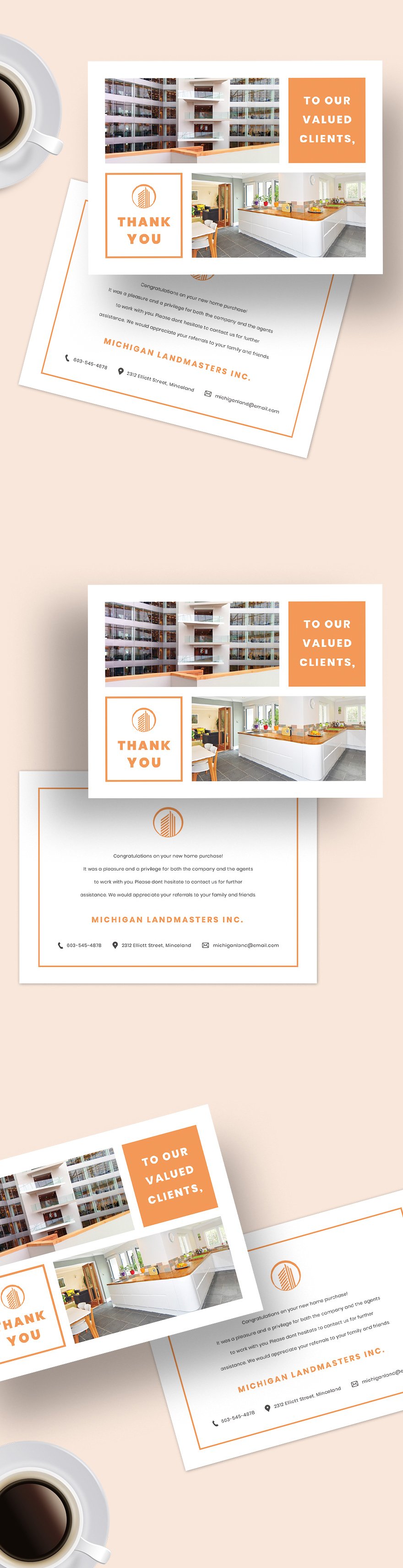 Real Estate Business Thank You Card Template