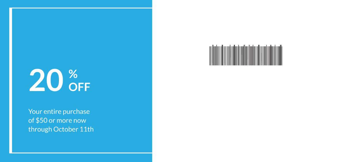 Blank Advertising Coupon Template