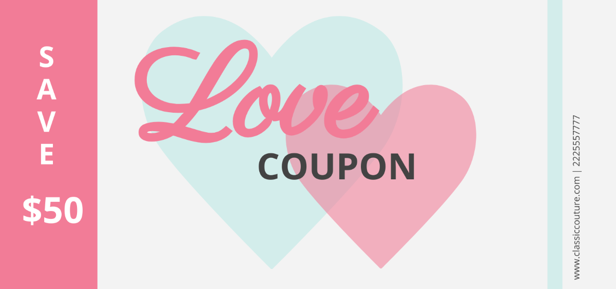 Love Blank Coupon