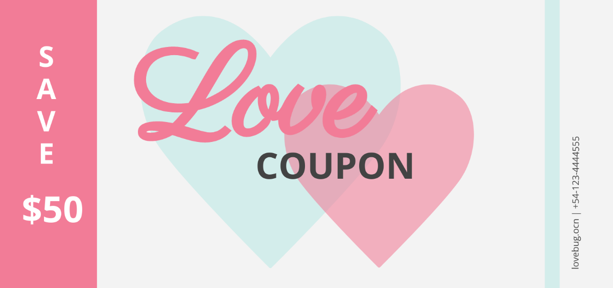 Love Blank Coupon Template