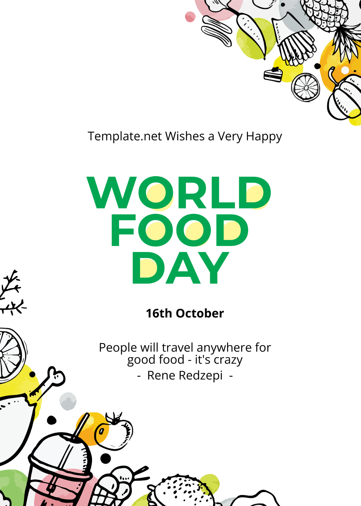 World Food Day Greeting Card Template